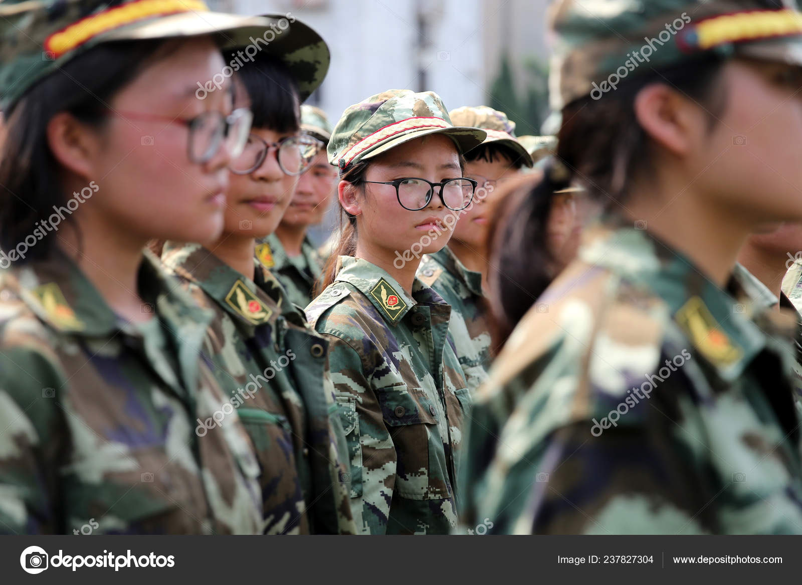 Young Chinese Students Take Part Military Training Session