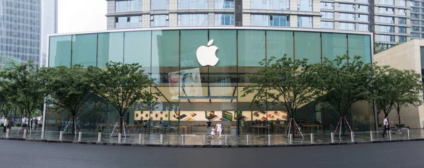 Vista Apple Store Ciudad Hangzhou Provincia Zhejiang Este China Julio —  Fotos de Stock