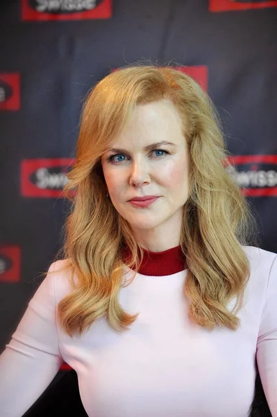 Atriz Australiana Nicole Kidman Entrevistada Durante Evento Promocional Marca Australiana — Fotografia de Stock