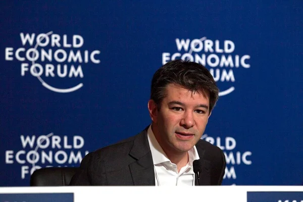 Travis Kalanick โอของ Uber ดในการประช มประจ ของ New Champions 2016 — ภาพถ่ายสต็อก