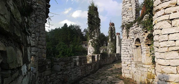 Blick Auf Die Burg Der Steinernen Statuen Des Ehemaligen Chinesischen — Stockfoto