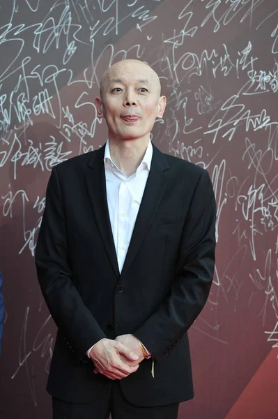 Çinli Aktör Sen Kırmızı Halı Üzerinde Çin Huabiao Film Sadece — Stok fotoğraf