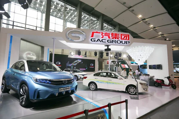 Coches Eléctricos Híbridos Plugin Gac Group Están Exhibición Durante 13ª — Foto de Stock