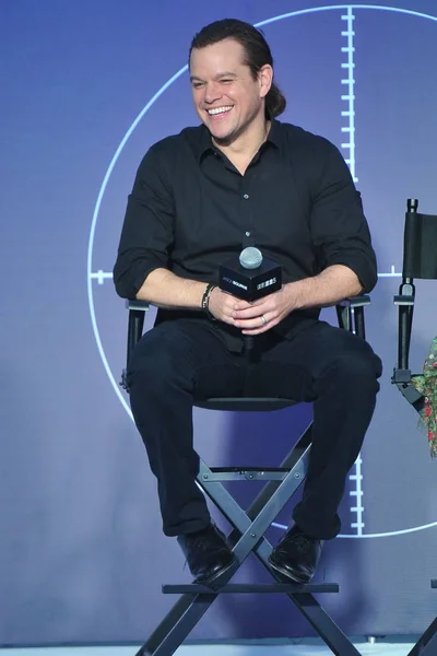 American Actor Matt Damon Attends Press Conference China Premiere His — Stock Photo, Image