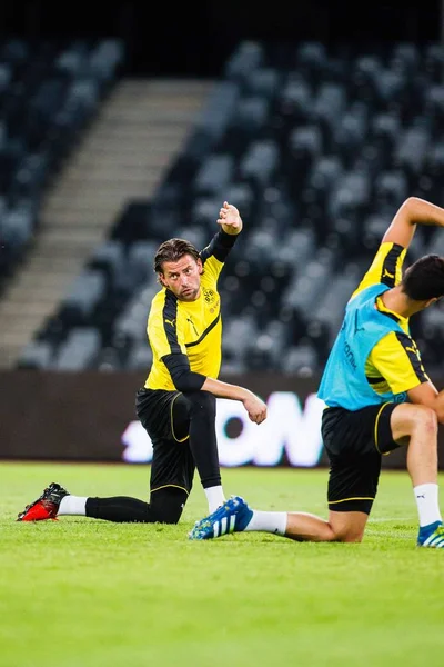 Roman Weidenfeller Left His Teammate Borussia Dortmund Take Part Training — Stock Photo, Image