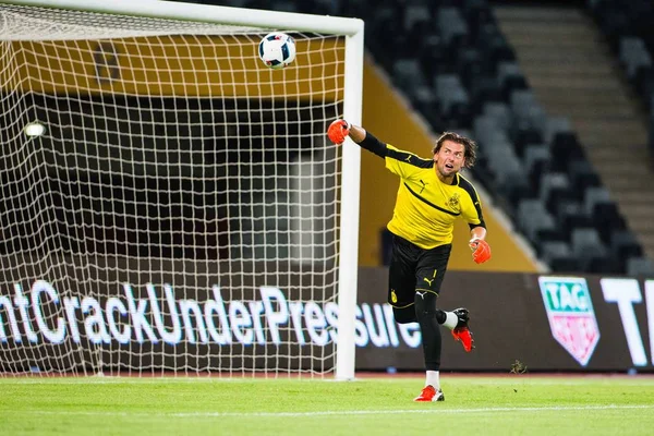 Roman Weidenfeller Borussia Dortmund Participa Uma Sessão Treinamento Para Jogo — Fotografia de Stock