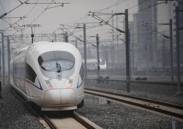Train Grande Vitesse Crh China Railway High Speed Arrive Gare — Photo