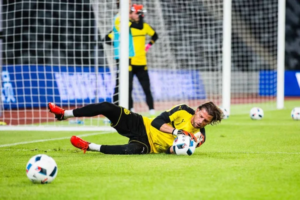 Roman Weidenfeller Von Borussia Dortmund Nimmt Einer Trainingseinheit Für Das — Stockfoto