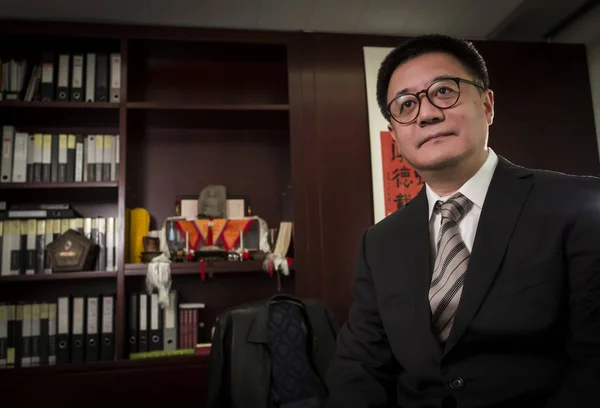 Lin Cong Vice Presidente Grande Cina Marriott International Fotografato Intervista — Foto Stock