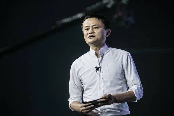 Jack Yun Předseda Skupiny Čínských Commerce Obří Alibaba Mluví Summitu — Stock fotografie