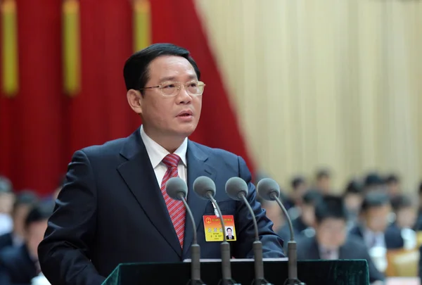Qiang Pak Guvernérem Zhejiang Provincie Náměstek Ministra Zhejiang Zemského Výboru — Stock fotografie