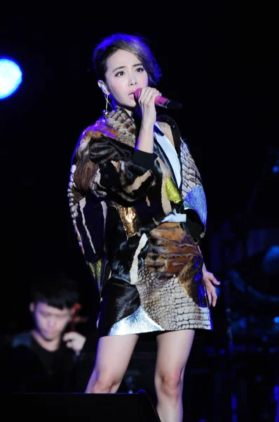 Cantante Taiwanés Jolin Tsai Presenta Festival Música Eco Shanghai China —  Fotos de Stock