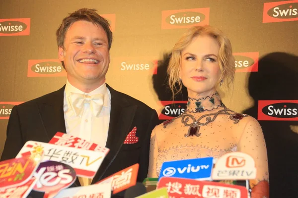 Actriz Australiana Nicole Kidman Derecha Llega Para Evento Promocional Marca — Foto de Stock