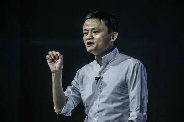 Джек Або Голова Китайського Електронної Комерції Гігантських Alibaba Говорить 2016 — стокове фото