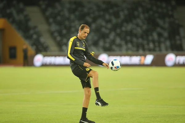 Baş Antrenör Thomas Tuchel Borussia Dortmund Yer Bir Eğitim Oturumu — Stok fotoğraf