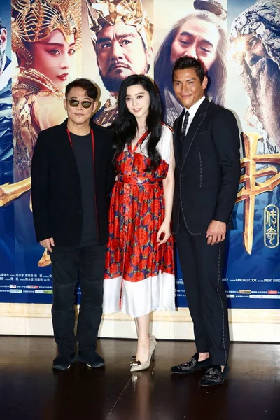 Gauche Droite Star Chinoise Kungfu Jet Actrice Fan Bingbing Acteur — Photo
