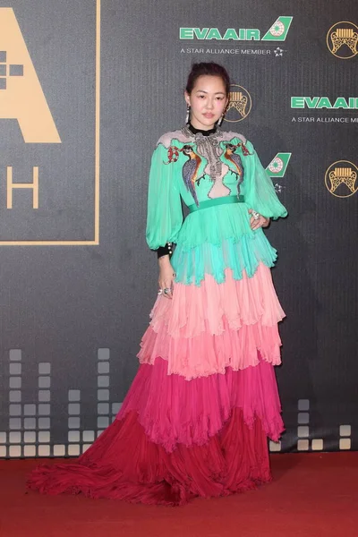Taiwanese Hostess Dee Hsu Arrives Red Carpet 27Th Golden Melody — Stock Photo, Image