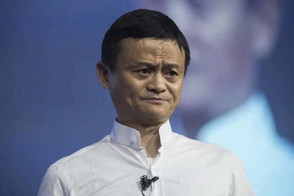 Джек Юнь Председатель Китайской Электронной Коммерции Alibaba Group Отреагировал Глобальный — стоковое фото
