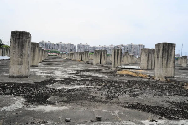 Beton Sütunlar Songjiang District Şanghay Çin Ağustos 2016 Bir Mezarlığa — Stok fotoğraf