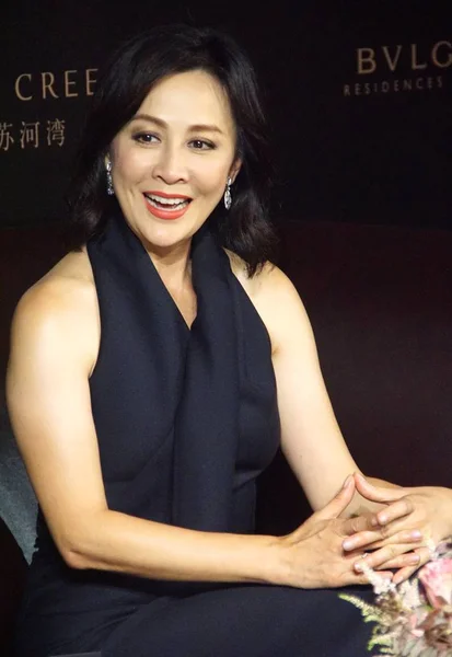 Hongkong Herečka Carina Lau Navštěvuje Bvlgari Propagační Akce Šanghaji Číně — Stock fotografie