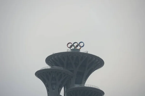 Widok Wieżę Olimpijską Pekinie Chinach Czerwca 2016 — Zdjęcie stockowe