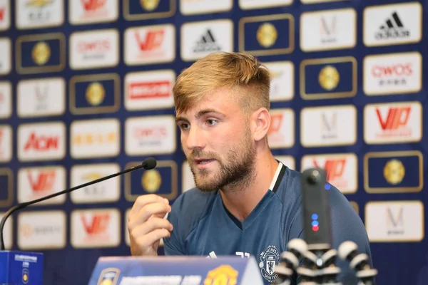 Luke Paul Hoare Shaw Manchester United Attends Press Conference Shanghai — Stock Photo, Image
