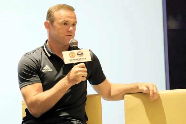 Wayne Rooney Manchester United Partecipa Una Conferenza Stampa Gulf Oil — Foto Stock