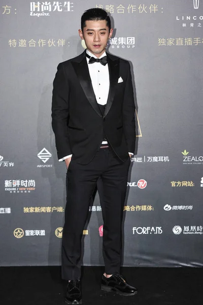 Chinese Table Tennis Player Zhang Jike Arrives Red Carpet Esquire — Stock Photo, Image