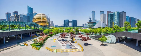Vista Geral Cidade Nova Qianjiang Cidade Hangzhou Província Zhejiang Leste — Fotografia de Stock