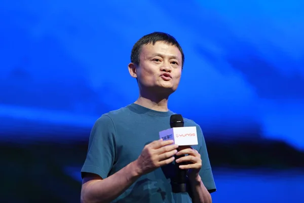 Jack Yun Chairman Der Alibaba Group Spricht Bei Einer Launch — Stockfoto