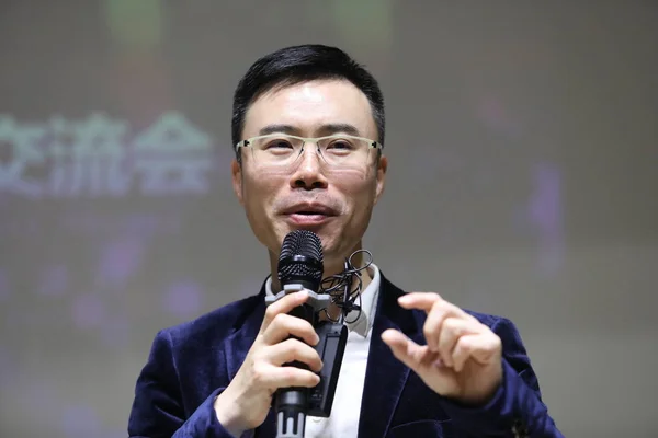 Wang Xin Założyciel Ceo Shenzhen Sztucznej Inteligencji Uruchamiania Ringle Mówi — Zdjęcie stockowe