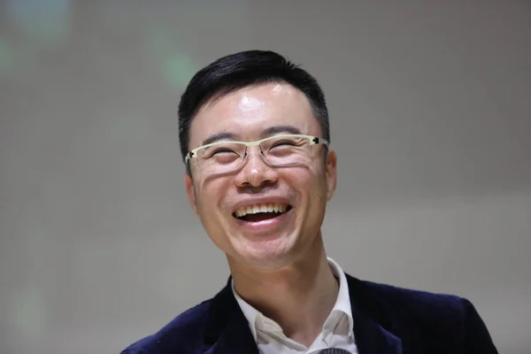 Wang Xin Grundare Och Shenzhen Artificiell Intelligens Start Ringle Talar — Stockfoto