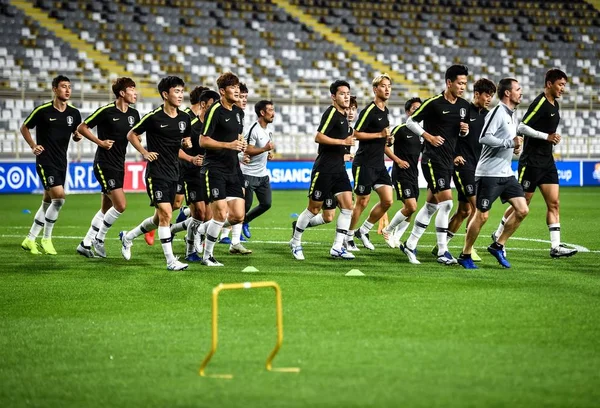 Players South Korea National Football Team Take Part Training Session — Stock Photo, Image