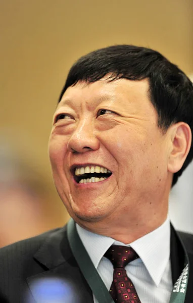 Niu Gensheng Ordförande Mengniu Group Reagerar 2012 Årliga Toppmötet Kina — Stockfoto
