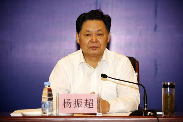 Yang Zhenchao Voormalig Vicegouverneur Van Provincie Anhui Woont Een Bijeenkomst — Stockfoto