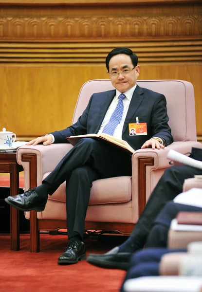 Lin Entonces Director Adjunto Administración Del Ciberespacio China Asiste Panel —  Fotos de Stock