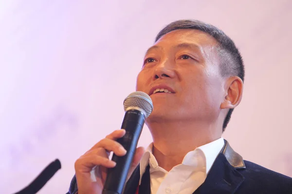 Guo Wei Prezes Digital China Holdings Limited Przemawia Konferencji Wuhan — Zdjęcie stockowe