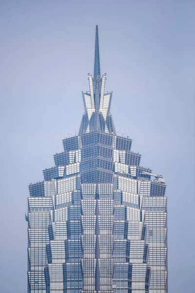 Parte Superior Torre Jinmao Representa Distrito Financiero Lujiazui Pudong Shanghai —  Fotos de Stock