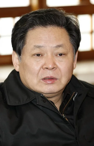 Jang Zhenčao Bývalý Viceguvernér Provincie Anhui Účastní Setkání Huaibei City — Stock fotografie