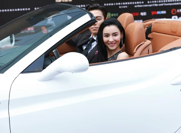 Yeni Filmlerini Out Control Şanghay Çin Basın Toplantısı Cecilia Cheung — Stok fotoğraf