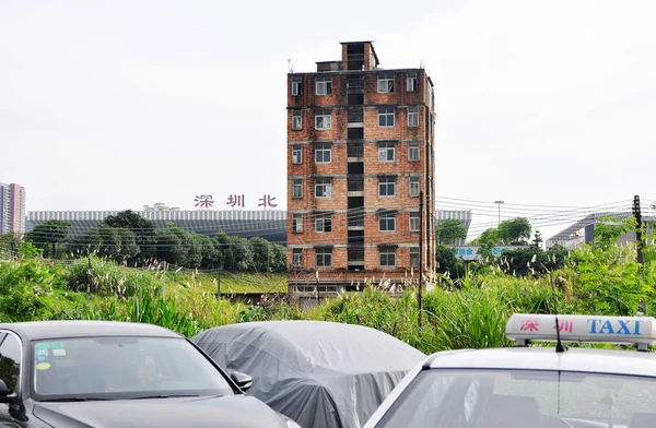 Vista Casa Clavos Cuyo Propietario Rechazó Una Oferta Compensación Millones —  Fotos de Stock