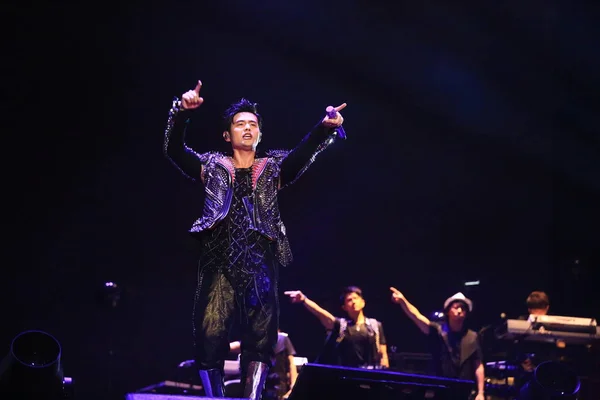 Tchajwanského Zpěvačka Jay Chou Provádí Koncertě Šanghaji Během Jeho Neporazitelný — Stock fotografie