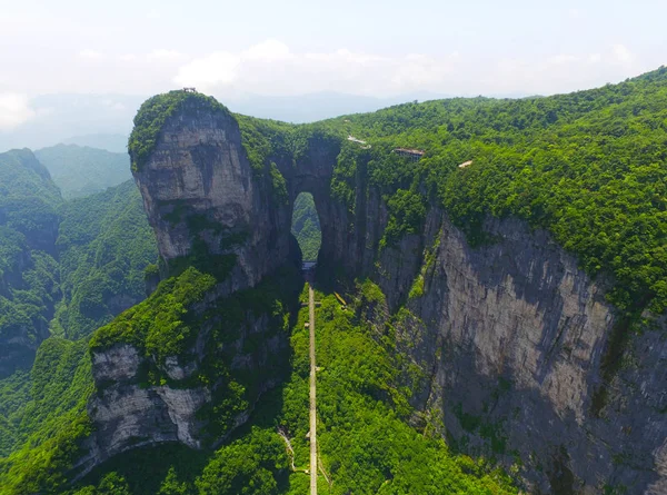 Paesaggio Tianmen Mountain Tianmenshan Mountain Dopo Piogge Nel Parco Nazionale — Foto Stock