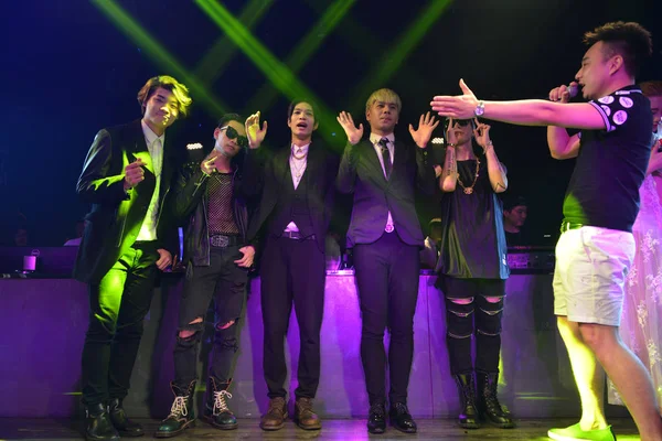 Korei Południowej Grupy Pop Zwycięzca Śpiewać Barze Nanjing City Prowincja — Zdjęcie stockowe