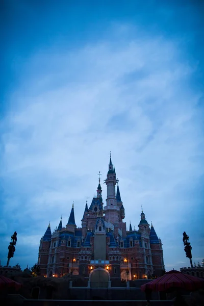 Θέα Στο Κάστρο Της Disneyland Της Σαγκάης Στο Shanghai Disney — Φωτογραφία Αρχείου