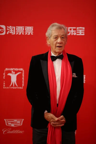 Actor Inglés Sir Ian Murray Mckellen Llega Alfombra Roja Para — Foto de Stock