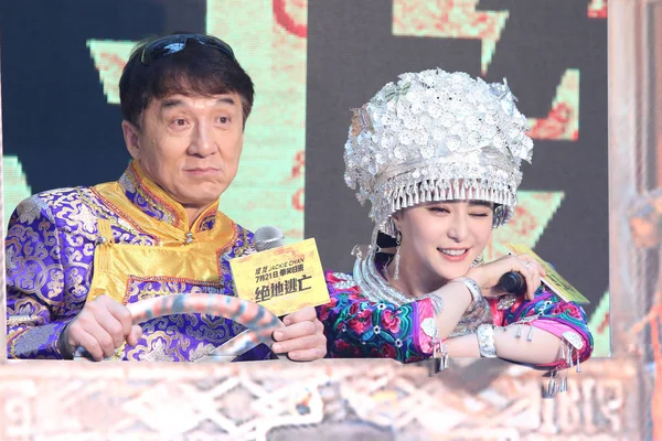 Aktris Cina Fan Bingbing Benar Dan Bintang Kungfu Hong Kong — Stok Foto