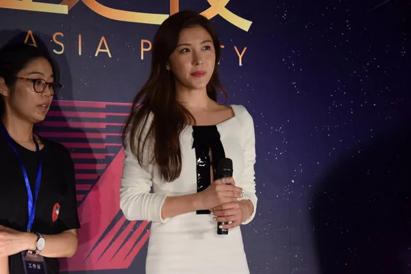 South Korean Actress Won Poses Media Asia Party 19Th Shanghai — Stock Photo, Image