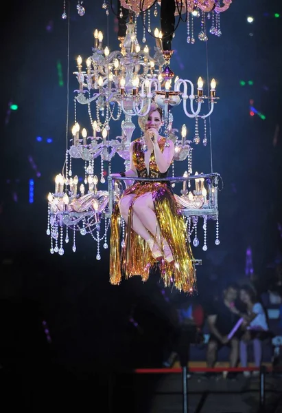Malaysian Singer Fish Leong Performs Her China Tour Concert Changchun — Stock Photo, Image