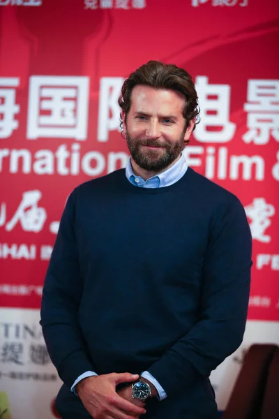 Amerikansk Skådespelare Och Producent Bradley Cooper Deltar Presskonferens För Shanghai — Stockfoto